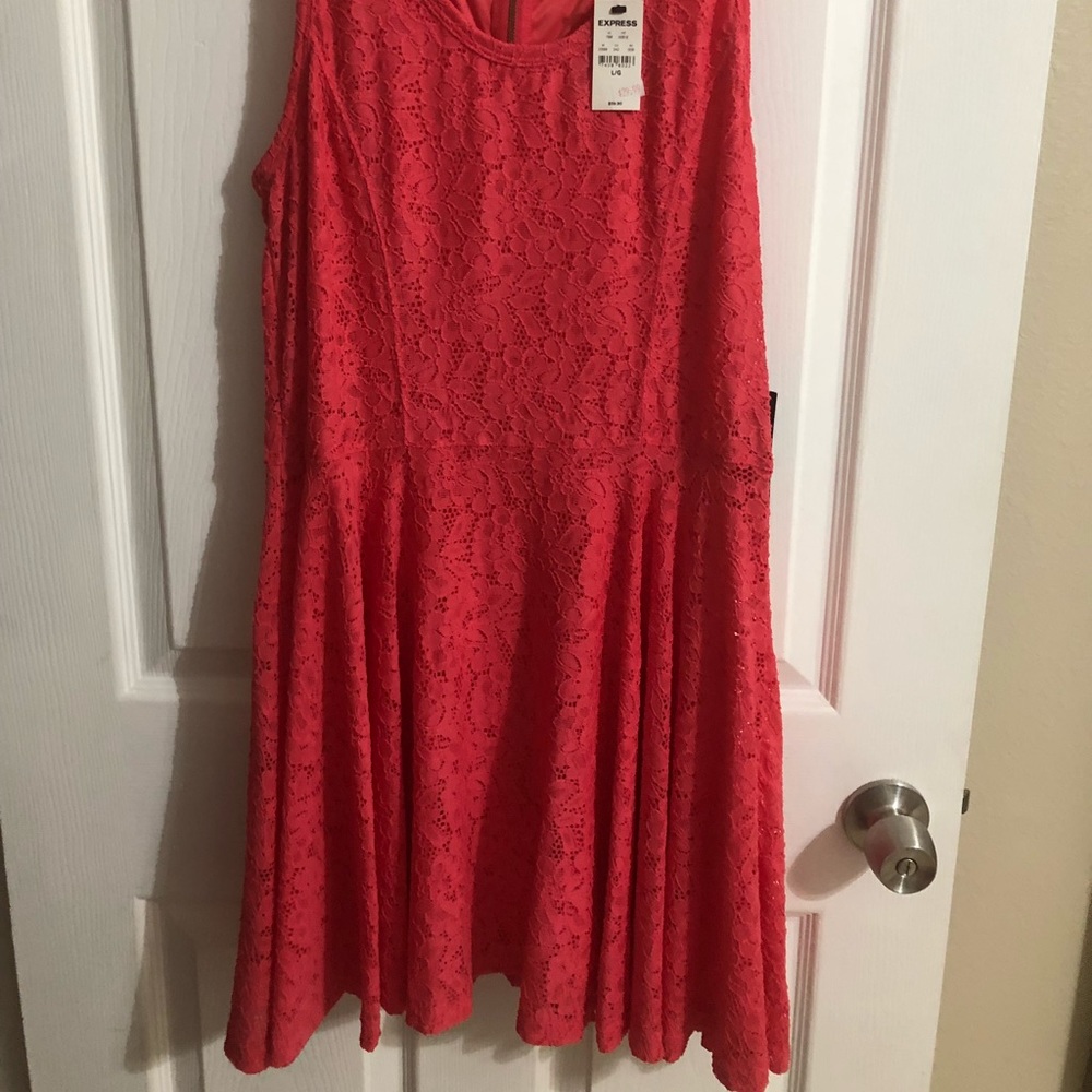 Red orange dress
